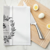 Grijze Fransen inspireerde Laurel Wreath Queen Bee Theedoek (Quarter Fold)