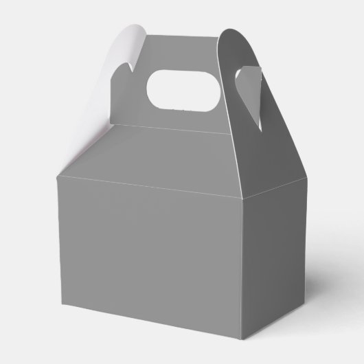 Grijze Gable Favor Box Bedankdoosjes (Voorkant Zijde)