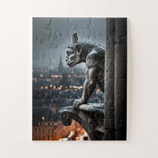 Grijze gaffelaar legpuzzel (Verticaal)