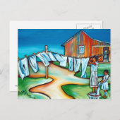 Grijze galerij: wasdag briefkaart (Voorkant / Achterkant)