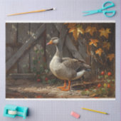 Grijze Gans in de Boerderij Decoupage Tissuepapier (Craft)
