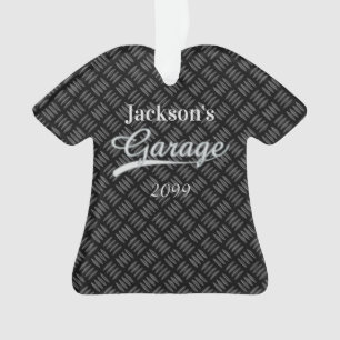 Grijze Garage T-shirt Vormige Versiering Ornament