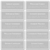 Grijze Gast Adresetiketten BESTEL 6" of 8"! Sticker (Voorkant)