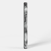 Grijze gebogen vormen, met lichtgevende tinten iPhone hoesje (Rechterkant)