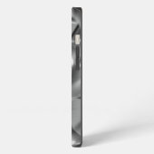 Grijze gebogen vormen, met lichtgevende tinten iPhone hoesje (Linkerkant)