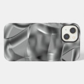 Grijze gebogen vormen, met lichtgevende tinten iPhone hoesje (Achterkant horizontaal)