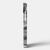Grijze gebogen vormen, met lichttonen Case-Mate iPhone case (Achterkant / Links)
