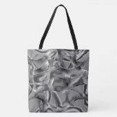 Grijze gebogen vormen, met lichttonen tote bag (Voorkant)