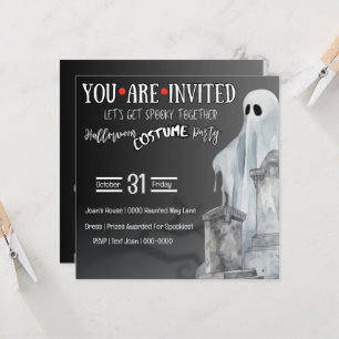 Grijze geest in begraafplaats en grafstenen kaart