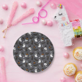 Grijze Geesten Schedels Ravens Katten Halloween Pa Papieren Bordje (Feest)