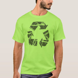 grijze gefractioneerde recyclingsignalering t-shirt