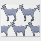 Grijze Geit Schets Rustieke Boerderijdier Cadeaupapier (Vlak)