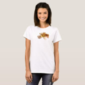 Grijze gekko op een lilly flower Dames t-shirt (Voorkant volledig)