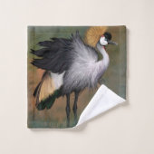 Grijze gekroonde kraan badhanddoek bad handdoek (Wasdoekje)