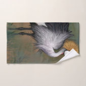 Grijze gekroonde kraan badhanddoek bad handdoek (Handdoek)