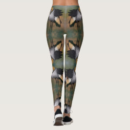 Grijze gekroonde kraan Leggings
