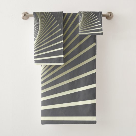 grijze gele draai bad handdoek (Insitu)