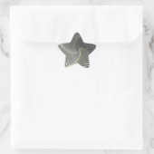 grijze gele draai ster sticker (Tas)