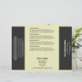 Grijze Gele Eenvoudige Grensbrochure (Staand voorkant)