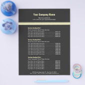 Grijze Gele Eenvoudige Grensprijs Lijst 3 Flyer (Enkel)