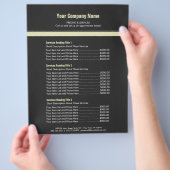 Grijze Gele Eenvoudige Grensprijs Lijst 3 Flyer (Hand)