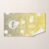 Grijze gele lichtdoorn abstract Monogram Bad Handdoek (Handdoek)