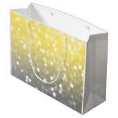 Grijze gele lichtdoorn abstract Monogram Groot Cadeauzakje (Achterkant Gekanteld)