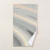 grijze gele roze golven bad handdoek (Handdoek)