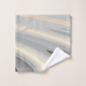 grijze gele roze golven bad handdoek (Wasdoekje)