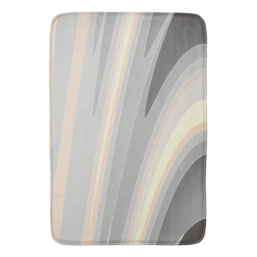 grijze gele roze golven badmat (Voorkant Verticaal)
