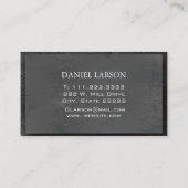 Grijze gemonogrammeerd rauw Visitekaartje (Achterkant)