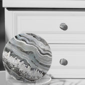 Grijze Geode Kristal Keramische Knop