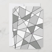 Grijze Geometric Wedding-uitnodigingen Kaart (Achterkant)