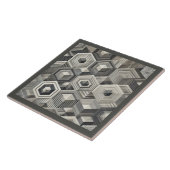 Grijze Geometrie Tegeltje (Zijkant)