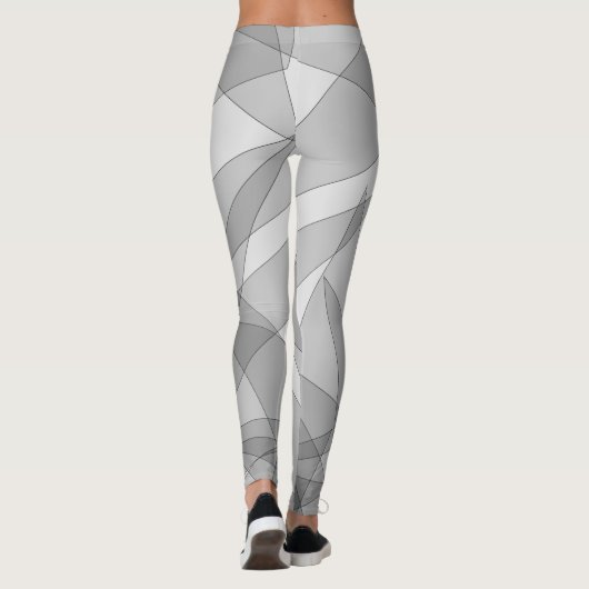 Grijze geometrisch leggings (Achterkant)