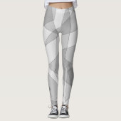 Grijze geometrisch leggings (Voorkant)