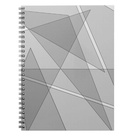 Grijze geometrisch notitieboek (Voorkant)