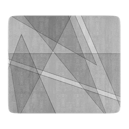 Grijze geometrisch snijplank (Voorkant)