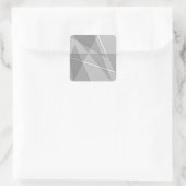 Grijze geometrisch vierkante sticker (Tas)