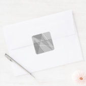 Grijze geometrisch vierkante sticker (Envelop)