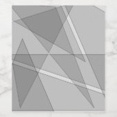 Grijze geometrisch wijn etiket (Enkel label)