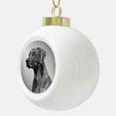 Grijze geometrische dosis keramische bal ornament (Rechts)