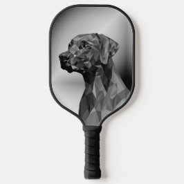 Grijze geometrische dosis pickleball paddle