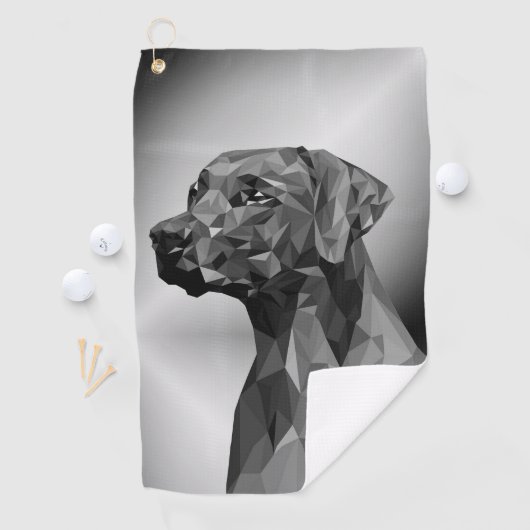 Grijze geometrische hond  golfhanddoek (Insitu)