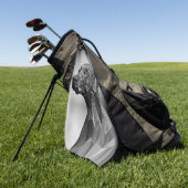 Grijze geometrische hond  golfhanddoek (Groen)