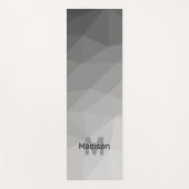 Grijze geometrische maaswijdpatroon Monogram Yogamat (Voorkant)