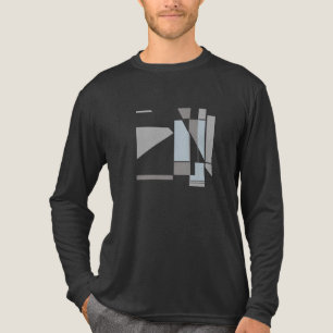 Grijze geometrische MCM-geïnspireerde Abstracte ku Tri-Blend Shirt