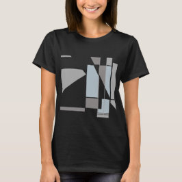 Grijze geometrische MCM look Abstracte kunst motie T-shirt