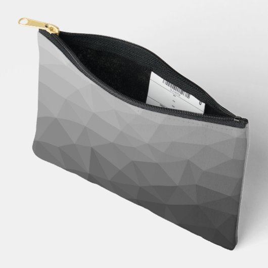 Grijze geometrische mesh gradiënt patroon etui (Open)