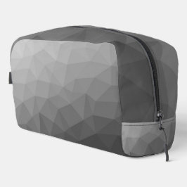 Grijze geometrische mesh met verlooppatroon toilettasje